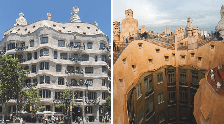 Casa Mila, уникальные здания, необычная архитектура